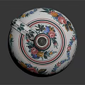 Colorful Hand Painted Vase Decorated With Vibrant Floral Patterns And Lush Green Leaves