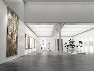 Museum of Modern Art Gallery Hall 3d model