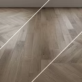 Light Gray Wooden Flooring With Herringbone Pattern And Natural Wood Texture 3d model