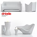 Driade Modern Furniture Collection Featuring Black White Sofa Chair And Lamp