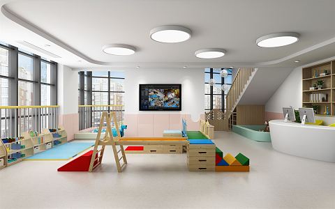 Modern Kindergarten Hall 3d model