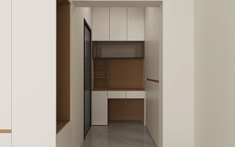 Modern master bedroom wardrobe 3d model