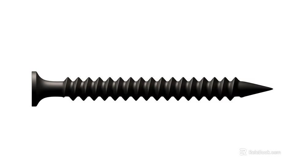 High Quality Black Screw As Essential Hardware Tool For Various Fastening Applications 3d model
