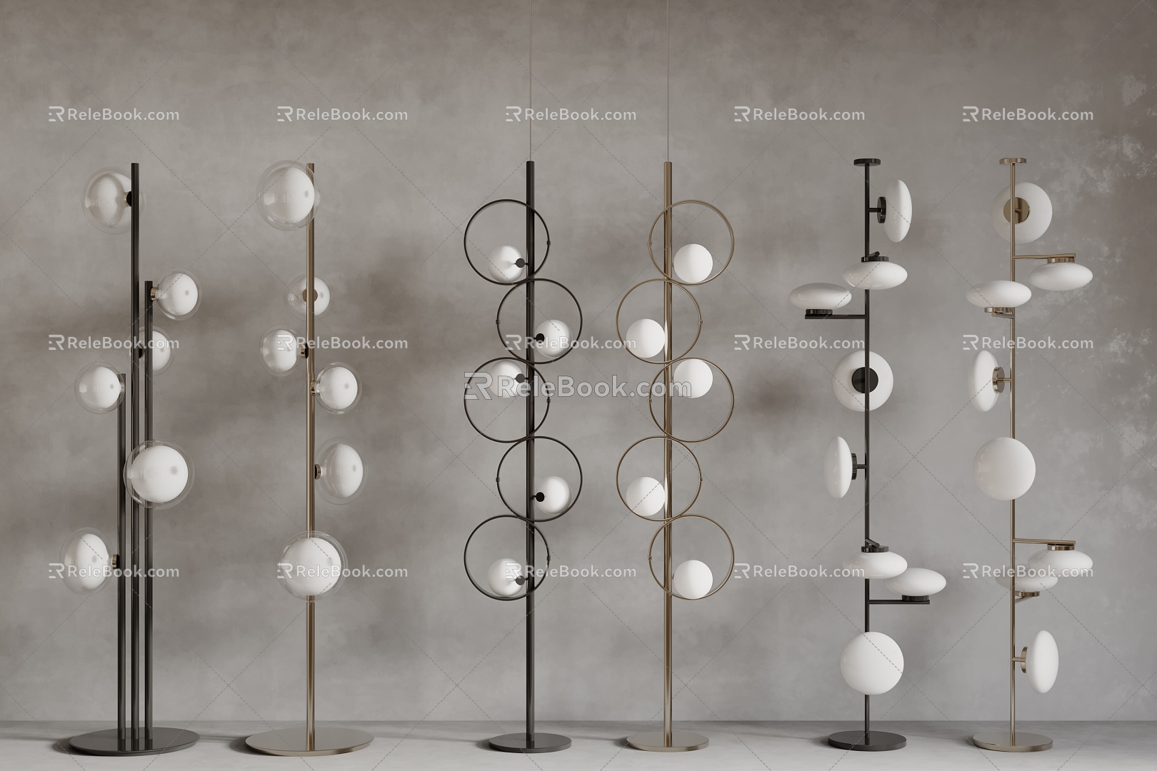 Now floor lamp combination floor lamp decorative lamp spherical lamp 3d model