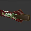 Milk Way Chocolate Bar With Red Wrapper Partially Unwrapped Showing Tasty Filling