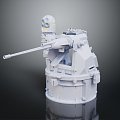 Turret turntable rail gun sci-fi tower defense 3d model