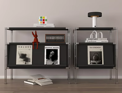Modern Entrance Cabinet Table Lamp Ornaments Decorative Painting 3d model