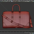 Gray Patterned Travel Bag with Top Handles and Adjustable Shoulder Strap Classic Design