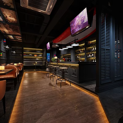 INDUSTRIAL LOFT BAR 3d model