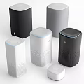 Modern Smart Home Audio Speakers With Various Colors Shapes And Sleek Designs