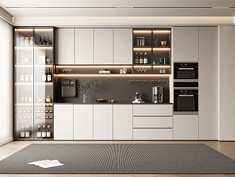 Light Luxury Wine Cabinet 3d model