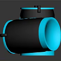Bio Fuel Containers With Black Body Blue Edges And Tilted Design