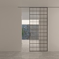 Lattice sliding door 3d model