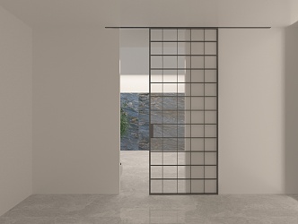 Lattice sliding door 3d model