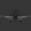 Vintage Green Propeller Fighter Aircraft With Red Circle Markings On Wings Classic Military Design