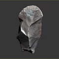 Abstract Stone Sculpture Carving With Purple White Natural Texture And Glossy Surface