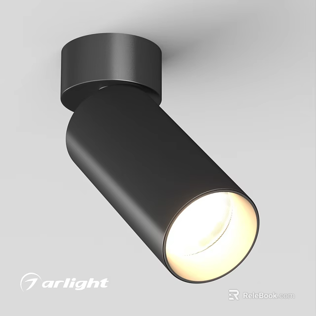 Modern Black Downlight Spotlight With Warm Illumination For Interior Use 3d model 
