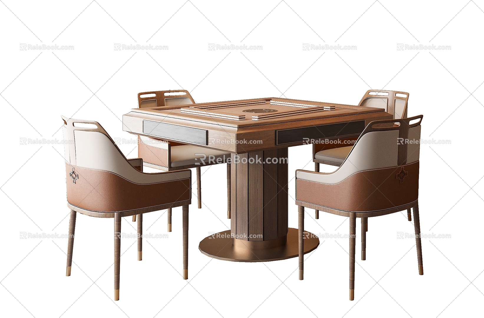 New Chinese Mahjong Table and Chair Combination Mahjong Table Mahjong Chair 3d model