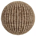 Decorative Ornament Set Featuring Woven Rattan Spherical Pieces With Dual Textured Patterns