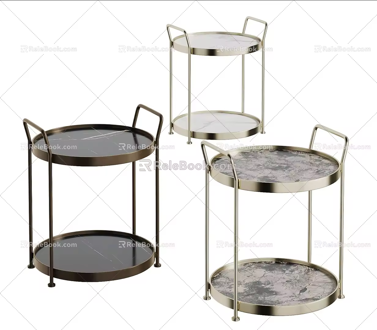 Round metal sides with handrails 3d model