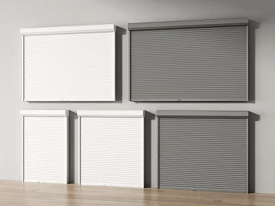 Modern Security Doors In White And Gray Colors With Simple Design For Home Safety 3d model