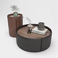 Minimalist Style Coffee Table Combination Furniture Soft-fitting Coffee Table Side Table 3d model