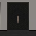 Minimalist Modern Interior Door Design with Chevron Wood Texture and Sleek Metal Handles