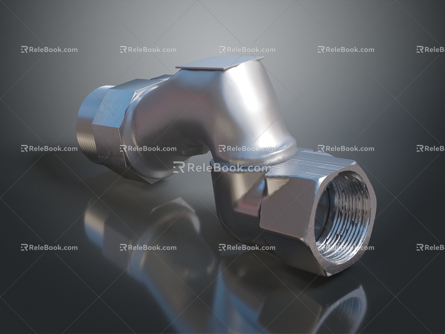 Pipe water pipe valve iron pipe fitting flange tee joint pipe water pipe valve 3d model