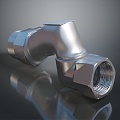 Pipe water pipe valve iron pipe fitting flange tee joint pipe water pipe valve 3d model