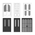 Modern double door combination 3d model
