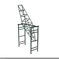 Outdoor Fitness Equipment Green Metal Frame Structure For Pull Up Exercises