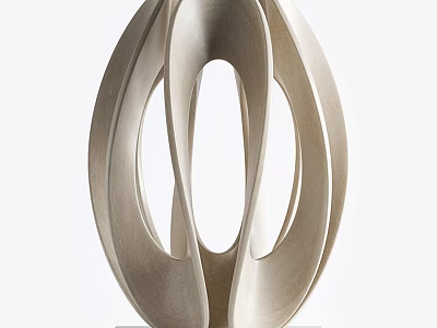 Abstract Sculpture Carving In Modern Style With Fluid Curves And Hollow Design 3d model