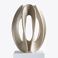 Abstract Sculpture Carving In Modern Style With Fluid Curves And Hollow Design