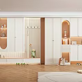 Elegant Modern White Shoe Cabinet With Open Design And Minimalist Storage Decor