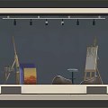 Unique Laptop Design With Transparent Screen Showing Miniature Interior Scene And Furniture