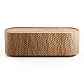 Wooden Entryway Console Cabinet With Intricate Textured Surface And Modern Design