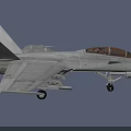 Gray Fighter Jet Model With Detailed Cockpit And Missiles On Orange Background