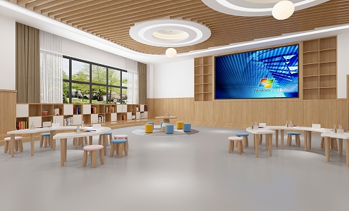 Modern Kindergarten Multi-function Room 3d model