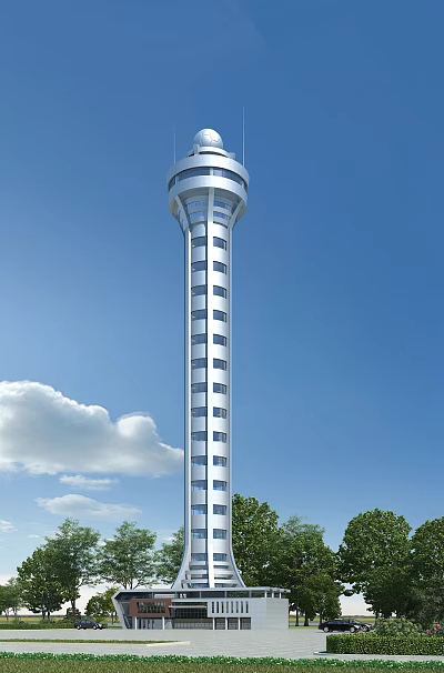 Modern Tower Sightseeing Tower 3d model
