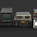 Vintage Electronic Appliances Including Televisions Radios And Classic Tape Players