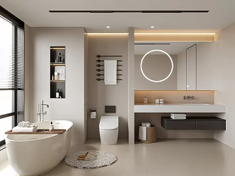 toilet sink shower shower bathroom mirror toilet bathtub 3d model