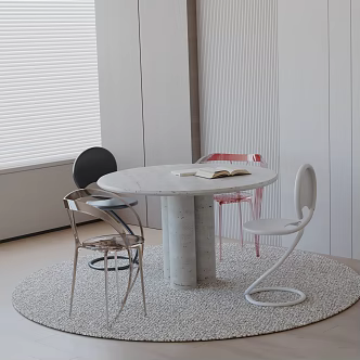 Modern table combination 3d model