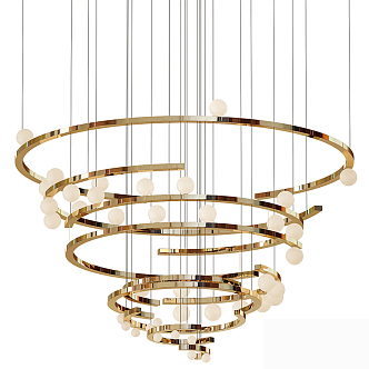 Light Luxury Chandelier 3d model