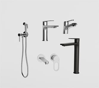 Modern faucet bath spray gun 3d model