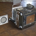 Vintage camera with replacement lens 3d model