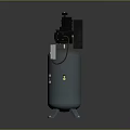 Mobile Industrial Air Compressor With Gray Tank Top Motor Cooling Grille And AB Model