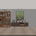 Minimalist Bedroom Interior With Bed Decorative Paintings Chandelier Nightstands And Table Lamps