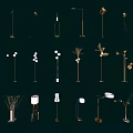 Modern Lighting Combinations With Gold Spiral Circular And Geometric Chandelier Designs