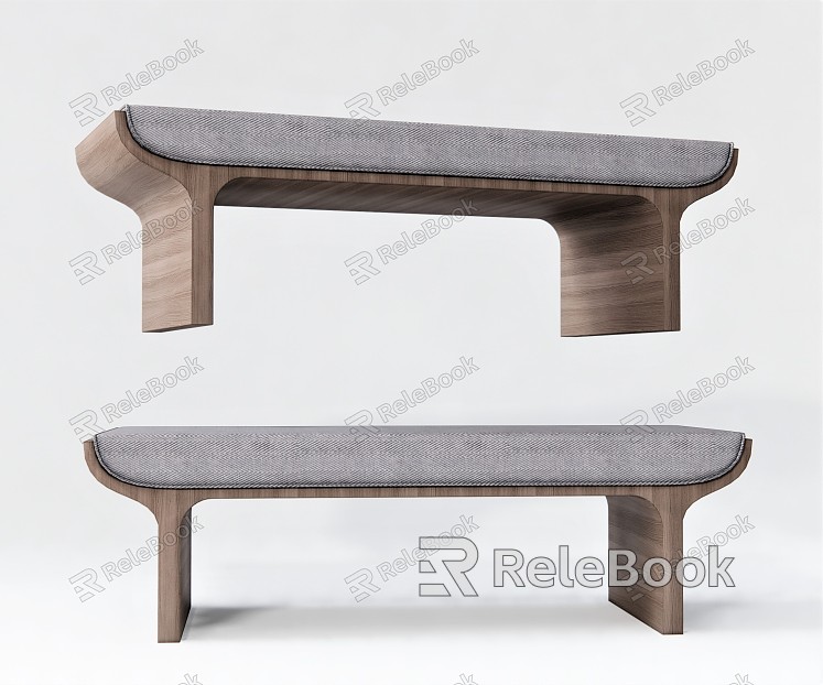 Modern Bed End Stool Log Stool Bench Casual Stool Low Stool Shoe Stool model