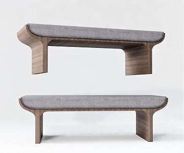 Modern Bed End Stool Log Stool Bench Casual Stool Low Stool Shoe Stool 3d model